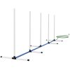 4 Pieces Dog Agility Training Equipment Set with Weave Poles, Spray Water Tube, Whistle, Carry Bag, White