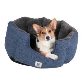 DGS Pet Products Chill Kuzzi FIR Round Bed Small Grey 23" x 23" x 12"