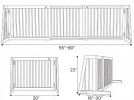 3 Panel Wood Fence for Dogs Folding Adjustable Free Standing Pet Barrier Pet Safety Yard Fence Dog Play Area Divider
