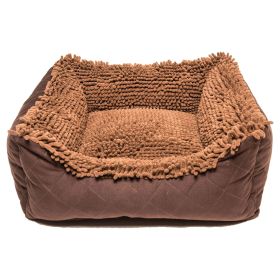 DGS Pet Products Dirty Dog Lounger Bed Small Brown 22" x 20" x 8"