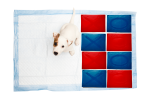 Hide A Pee Pee Spot Covers for Dog Pee Pads | Mellow Yellow Paw Prints X & O Package of 2 Starter Kit