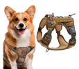 Tactical Dog Harness with Handle - Desert Camo, 900D Nylon, No-Pull Design