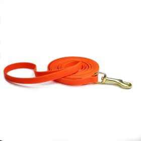 Outdoor Waterproof & Odor-Resistant, odor-proof, wear-resistant pet training long rope Padded Handle with Neoprene Grip 360° Swivel Clip Quick-Dry Mat (Color: Orange, size: 3M)