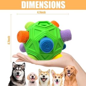 Dog Snuffle Ball-Interactive Puzzle Dog Toys Encourage Natural Foraging Skills Slow Feeder for Training and Stress Relief, Cloth Strip Hiding Food Che (Color: Green)