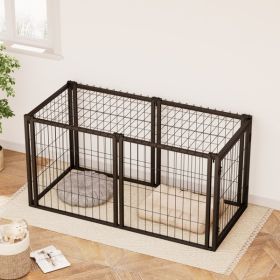Dog Crate Dog Kennel for Small Medium Dogs, Puppy Dog Playpen with Top, Pet Cage, Indoor, Black. (size: 47.2"L X 22"W X 24"H)