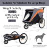 2-in-1 Bike Trailer & Push Cart for Pets - Detachable Bike Hitch & Push Handle Included - Quick Release Wheel, Internal Leash, Dual Cup Pockets and Un