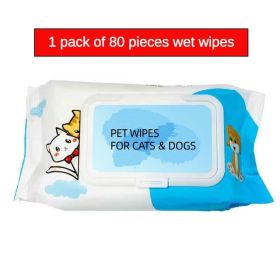 Dog Cat Pet Wet Wipes For Paws And Butt, EarsEyes  Plant-based Pet Wipes, Unscented DogWipes, Cleaning Deodorizing, Paw Wipes ForDogs Cats Pets (Option: 1PCS)